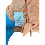 Loft Shirt Womens Medium Orange Button Up Long Sleeve Tie-Hem Textured Photo 3