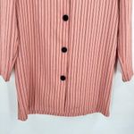 Topshop Women's Striped Collared Long Sleeve Satin Shirt Dress Pink Black Size 4 Photo 6