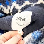 Aerie  Hometown Holiday 1/4 Zip Fleece Pullover Jacket Sweatshirt Blue Medium Photo 2