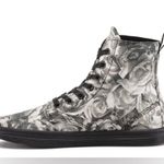 Dr. Martens Doc Martens Hackney Black Grey Rose & Skull Print Canvas Boot Sneakers 7 Woman’s Photo 1