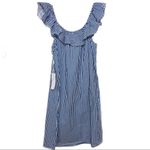 Live 4 Truth  blue white off shoulder boho dress‎ Medium Photo 5