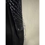 Madison Marcus Black Beaded Cold Shoulder Drape Neck Tunic Top XS Photo 5