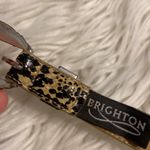 Brighton Animal Print Belt with Silver Accents size L length to first whole 29” Photo 11