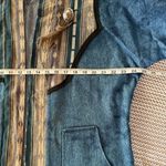 MARY REYNOLDS DESIGN M/L Blue Textured Denim Western Open Duster Tassel Jacket Photo 9