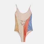 ZARA NWT  SWIMSUIT WITH METALLIC THREAD STRIPED BLOGGERS FAV LARGE Photo 4