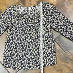 Susina Women’s Long Sleeve Floral Boatneck Blouse XS Gray Photo 2