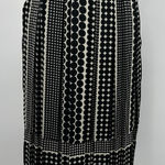 Who What Wear Polka Dot Pleated Midi Skirt Black Cream Size 2 Photo 0
