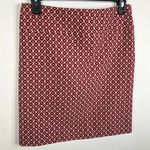 Moschino  Woven Red White Lattice Print Retro Short Skirt Women's Size 6 Photo 0