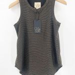 Chaser Tank Size Extra Small NWT Black Gold Stripe Metallic Going Out Evening Photo 1