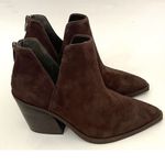 Vince Camuto Suede Leather 3.5" Heel Pointed Toe Bootie Brown Size 6 NEW Photo 2