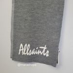 All Saints Gray Logo Jacquard Scarf Photo 3