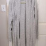 Charlie Paige Open Front Tunic Cardigan with Removeable Collar in Light Grey Photo 0
