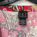 INC International Concepts Paisley Print Y2K Stretch Top Scoop Neck Pink M Photo 3