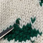 Vintage Bechamel Printed Knit Sweater Vest Winter Pine Cone Knit Sweater Zip Up White Size XL Photo 8