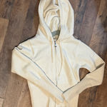 Sincerely Jules Cream Hooded Cropped Ribbed Hoodie size medium Photo 0