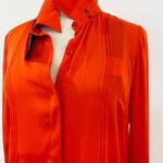 Sachin + Babi 100% silk red tuxedo style blouse Photo 3