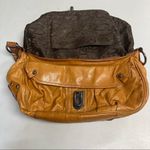 FRANCESCO BIASIA Saddle Style Handbag Mustard Color 14X5.5X7, Genuine Leather Photo 11