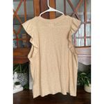 Nation Ltd  Paulette Women's Ruffle Sleeve Top - Casual‎ Knit Tee, Neutral Photo 2