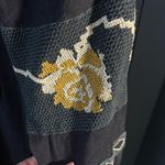 Lucky Brand  Navy Blue Blouse with Yellow Floral Embroidery Photo 5