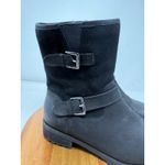 Blondo Waterproof Black Leather Suede Buckle Strap Moto Ankle Boots 8.5M Photo 3