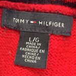 Tommy Hilfiger Red and Navy Cowl Neck Sweater Dress Size L Photo 5