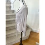 Intimately Free People Grey Silver Metallic Babydoll Ribbed Long Sleeve Gray Size L Photo 3