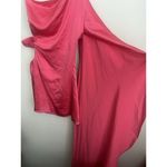 Cult Gaia  Sangria Air Satin Malia One Shoulder Bell Sleeve Mini Dress Small Photo 3