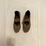 Bernie Mev Women’s Criss Cross Metallic Mary Jane Wedges Shoes Gold Size 38 Photo 5