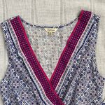 Max Studio sleeveless top in deep blue and magenta. Photo 1