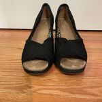 Toms  Black and Tan Wedge Shoes Photo 5