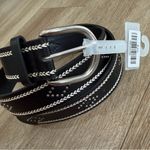 NEW Western Heart Pattern Studded Boho Vegan Leather Belt Black Photo 4