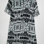 Show Me Your Mumu Women's Bohemian Dress S Black/White Tribal Print Short Sleeve Photo 2
