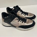 Geox  Respira walking sneakers, buttery soft leather, gold and black, size 7 Photo 1