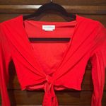 Lovers + Friends  Red Long Sleeve Camila Top Photo 4