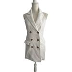 Veronica Beard  White Halter Button Blazer Dress Size 6 Photo 1