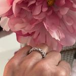 X and O Sterling Silver Moissanite Ring Size 5 Photo 5
