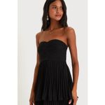 Lulus NWT  Seriously Sensational Black Strapless Tiered Maxi Dress Gala Sz XXS Photo 6