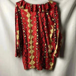 Ralph Lauren LAUREN WO SIZE 3X COTTON MODAL BLEND TOP RUFFLE ACCENT AZTEC PRINT Photo 7