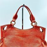 Cartier Authentic Marcello Rust/Brick Red Textured Leather Handbag/Purse/Satchel Photo 2
