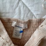 Urban Romantics Urban Romantic Cream Tie Front Ruffle Sleeve Eyelet Peplum Top Photo 2