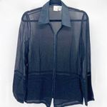 Armani Exchange  sheet satin color black on black embroidered block trim 90s Photo 0