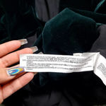 ZARA  Emerald Green Velvet Pearl Button Blazer Photo 9