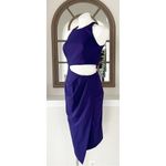 AQUA  Bloomingdale’s Asymmetric Cutout Dress in Mulberry/Purple Size 6 NWT $238 Photo 4