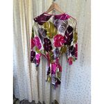 NWT Lilac & London Hawaiian Tropical Monstera Juliana Kimono Robe Shorts PJs XL Photo 2