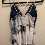 La Miel Navy Tie Dye Top With Lace Detail. Size L Photo 10