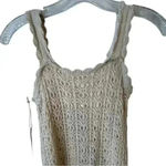 Jessica Simpson  Women's Beige Crochet A-line Midi Dress Size M Sleeveless Photo 2