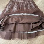 Alfred Angelo strapless formal dress brown lace women’s size 12 prom dance Y2K Photo 7
