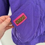 Vintage 80s Purple Ski Jacket Winter Club Cyclone Retro Insulated Coat Large Photo 1
