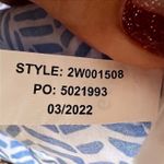 Vineyard Vines  Women's Chevron Geo Pin-Tucked Top Blue White Cotton Large EUC‎ Photo 7