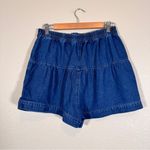 Anrabess Blue Denim Ruffled Jean Shorts Womens M Festival Boho Coquette NWT Size M Photo 4